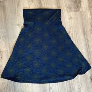 Lula Roe a-line skirt.  Size small.  Blue with green designs